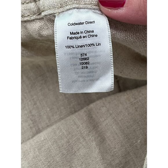 NWT Coldwater Creek Womens Flax Linen Blend Pull-On Shorts 18W Beige - Picture 8 of 9